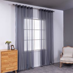 Achetez des écrans de fenêtre en coton et lin de qualité sur AOMshop Dark Grey 150x250CM