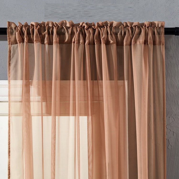 Achetez des écrans de fenêtre en coton et lin de qualité sur AOMshop Brown 150x250CM