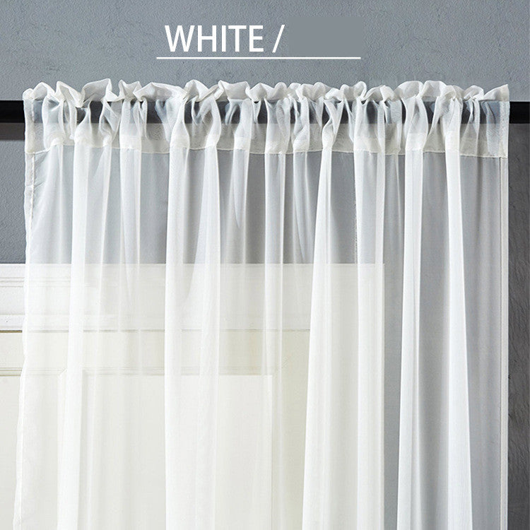 Achetez des écrans de fenêtre en coton et lin de qualité sur AOMshop White