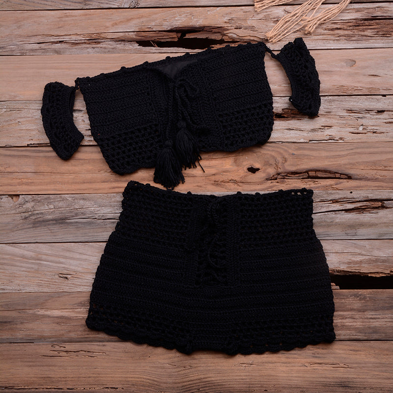 "Achetez en ligne le bikini bohème en crochet pour femmes - AOMshop"