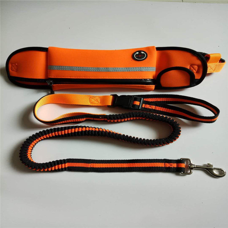 Achetez la ceinture de traction pour animaux de compagnie avec sac AOMshop Orange