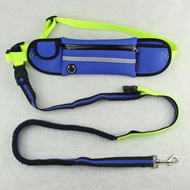 Achetez la ceinture de traction pour animaux de compagnie avec sac AOMshop Blue