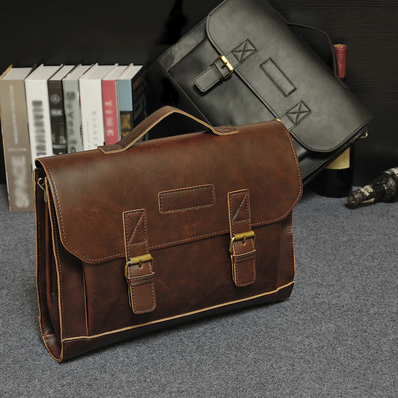 Achetez la sacoche en cuir Crazy Horse pour homme sur AOMshop Coffee