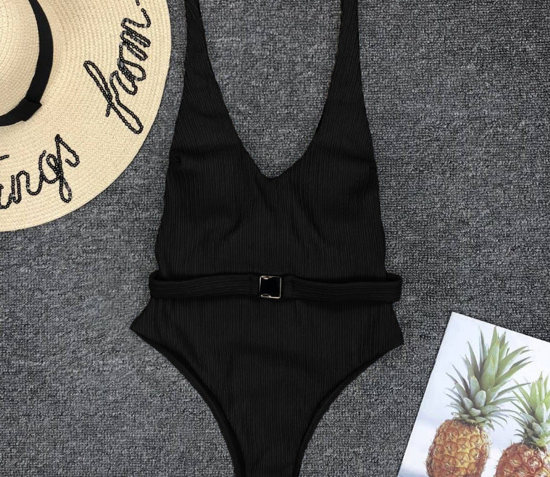 Achetez le maillot de bain une pièce pour femmes sur AOMshop Black