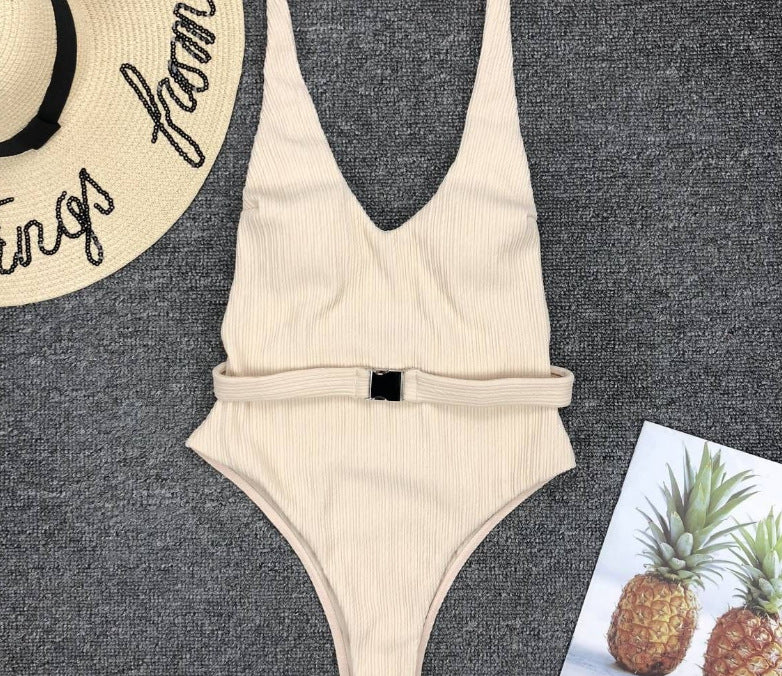 Achetez le maillot de bain une pièce pour femmes sur AOMshop Apricot