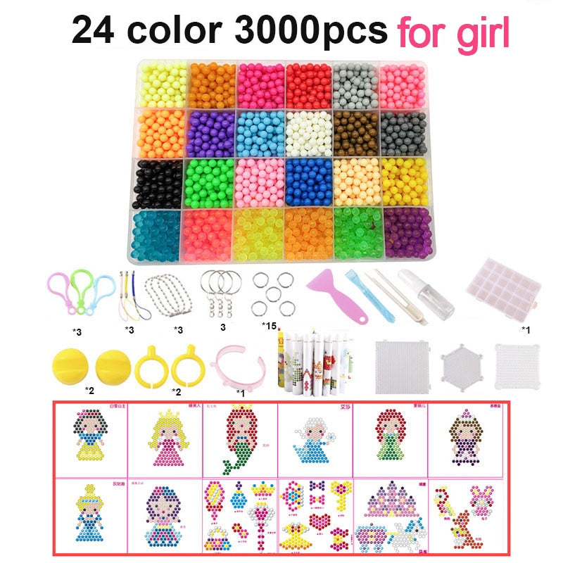Achetez les perles magiques d'eau DIY pour enfants chez AOMshop Girl 3000pcs