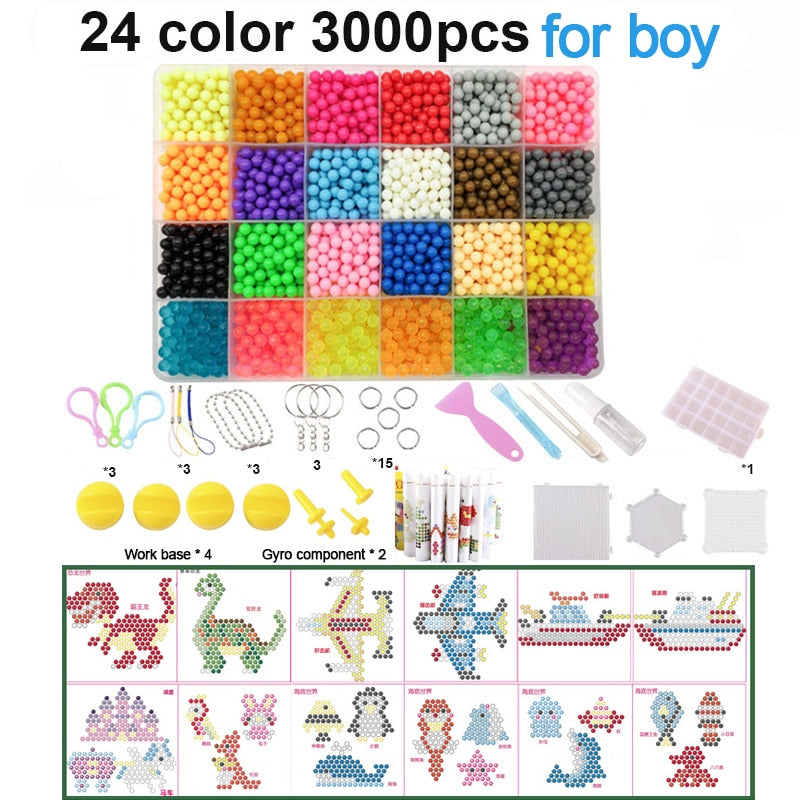 Achetez les perles magiques d'eau DIY pour enfants chez AOMshop boy 3000pcs