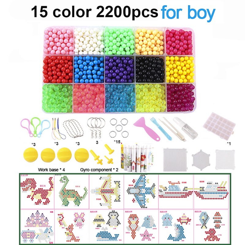 Achetez les perles magiques d'eau DIY pour enfants chez AOMshop boy 2200pcs