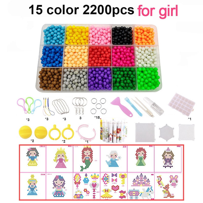 Achetez les perles magiques d'eau DIY pour enfants chez AOMshop Girl 2200pcs
