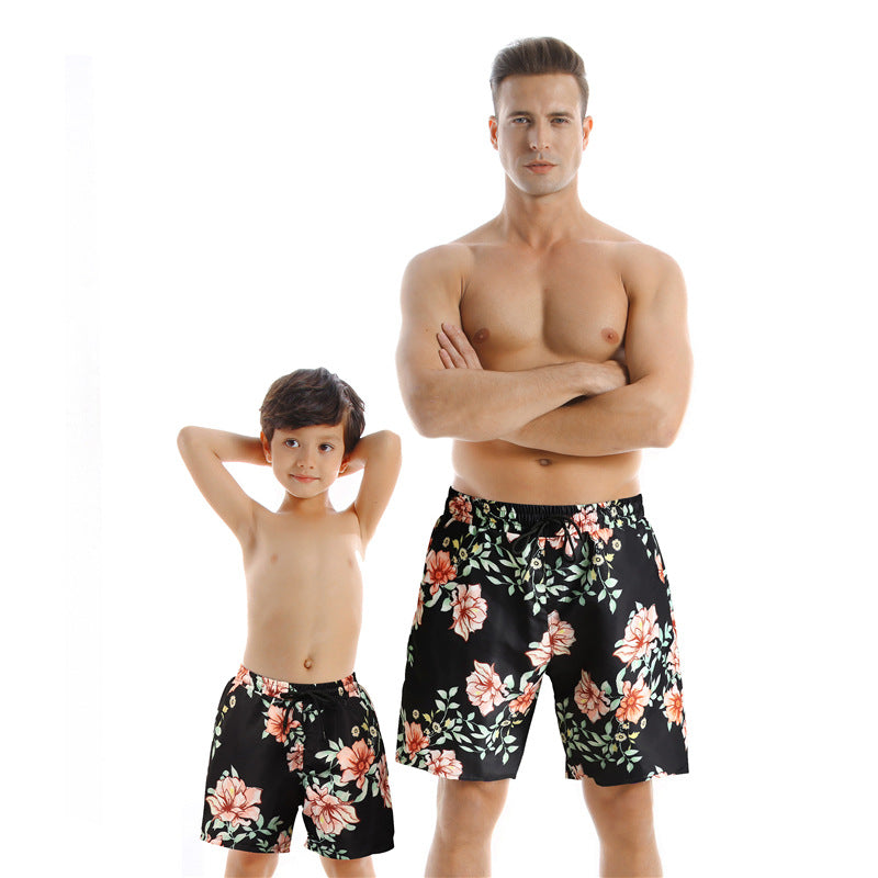 Achetez notre New Style Parent Child Swimwear | AOMshop Peony on Black