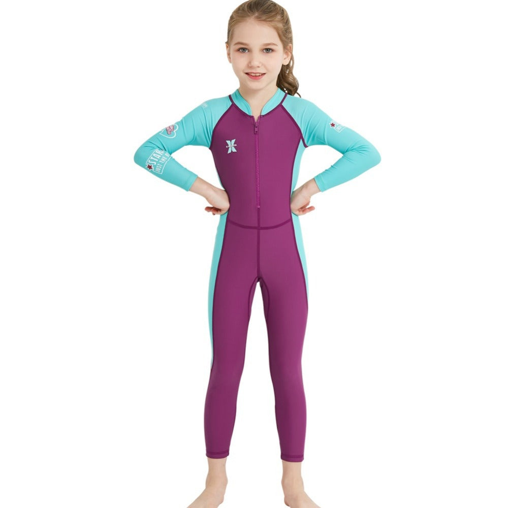 Achetez notre One-piece long-sleeved wetsuit | AOMshop Rose Red