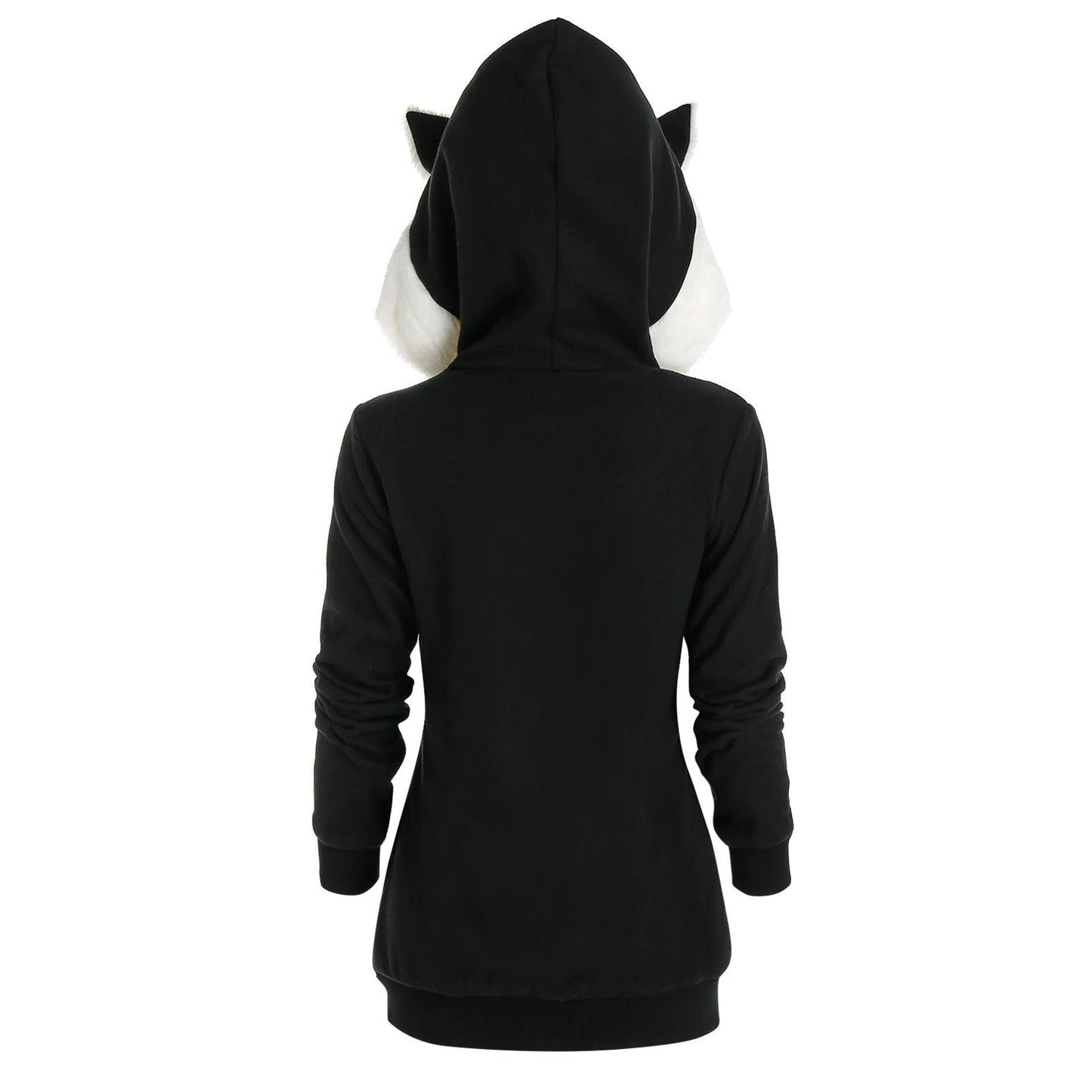Achetez un Plush Cat Ears Hooded Plush Sweater - AOMshop