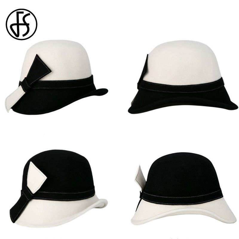 "Achetez un chapeau blanc en feutre pour femme chez AOMshop"