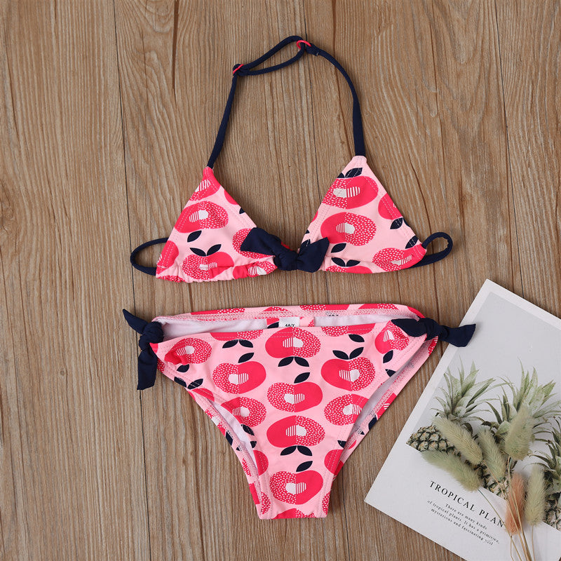 Achetez un maillot de bain tendance et mignon pour filles sur AOMshop Red apple