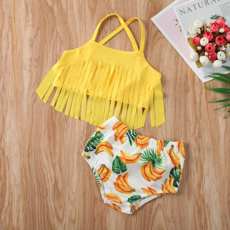 Achetez votre Banana Print Tassel Swimsuit pour Femmes | AOMshop