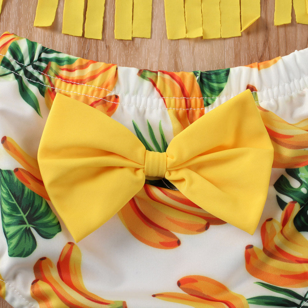 Achetez votre Banana Print Tassel Swimsuit pour Femmes | AOMshop