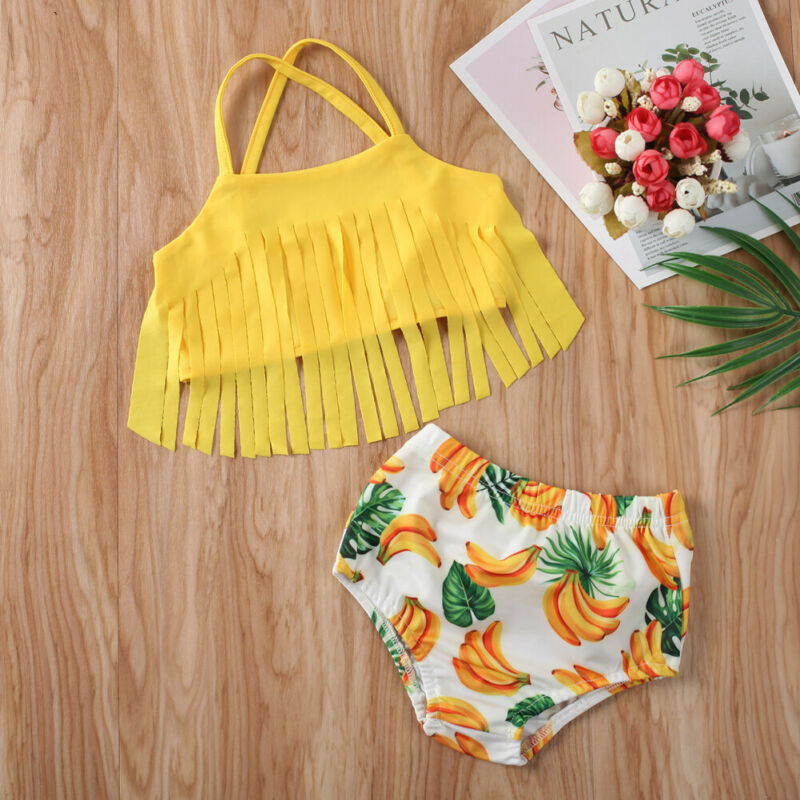 Achetez votre Banana Print Tassel Swimsuit pour Femmes | AOMshop