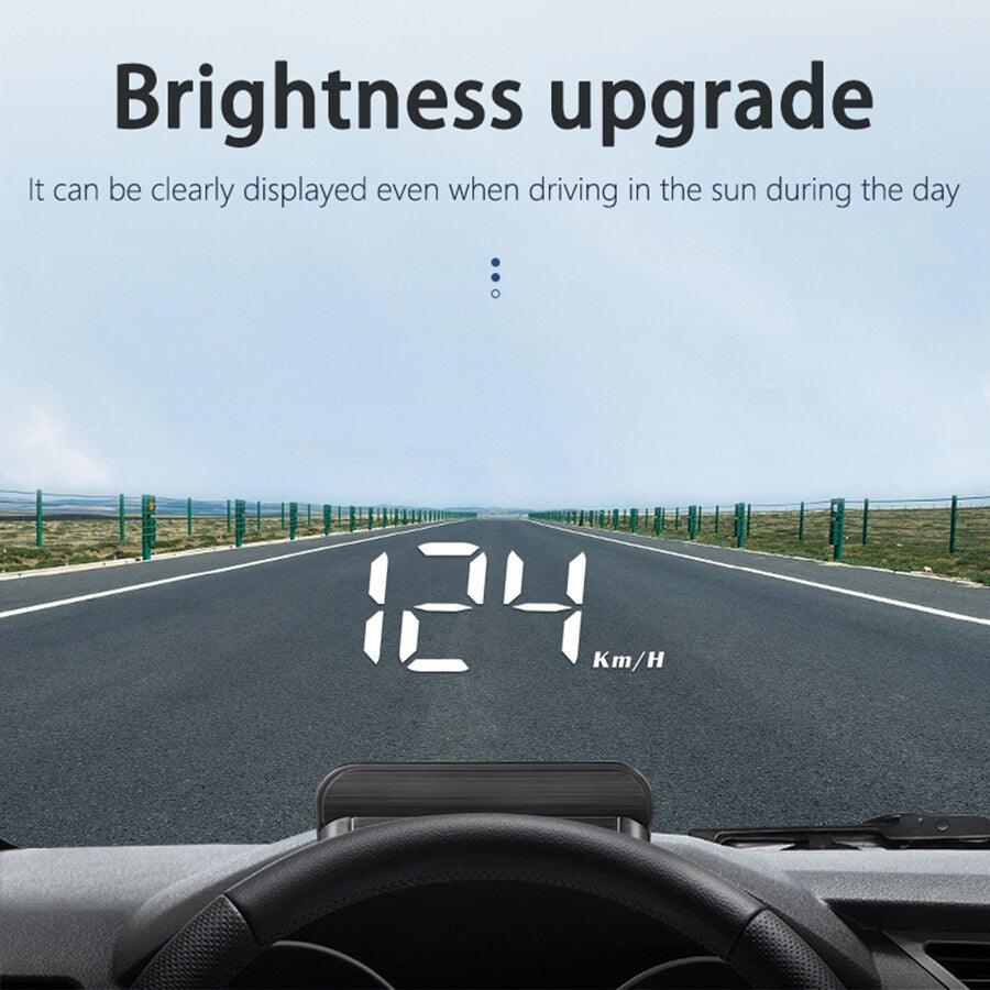 "Affichage tête haute de voiture avec OBD2 : vitesse, température et plus encore"