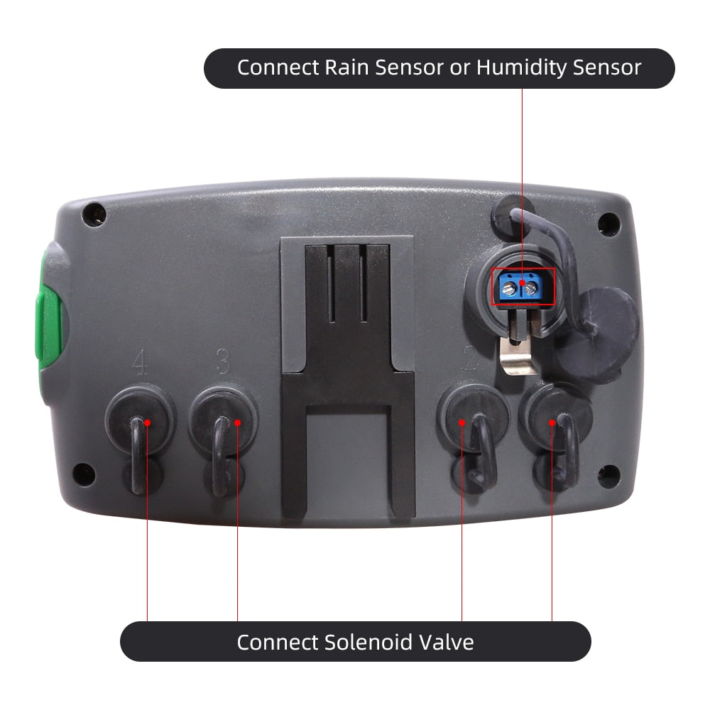 Aqualin Automatic 4-Zone Irrigation System Watering Timer Garden Water Timer Controller System with 2 Solenoid Valve #10204 Aomshop