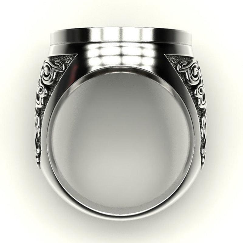 Bague Homme Style Punk Cool Rome Soldier Horse Dragon - Bijoux Mode