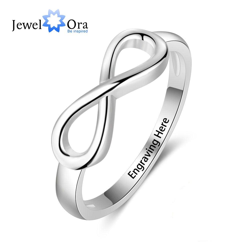 Bague Infinity Love Knot pour Femme Personnalisée