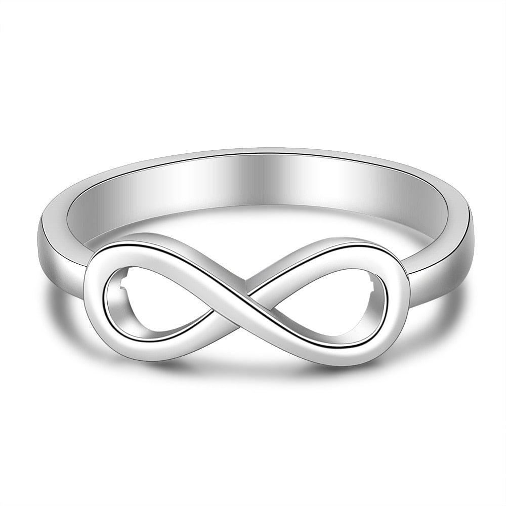 Bague Infinity Love Knot pour Femme Personnalisée Non-Engraving