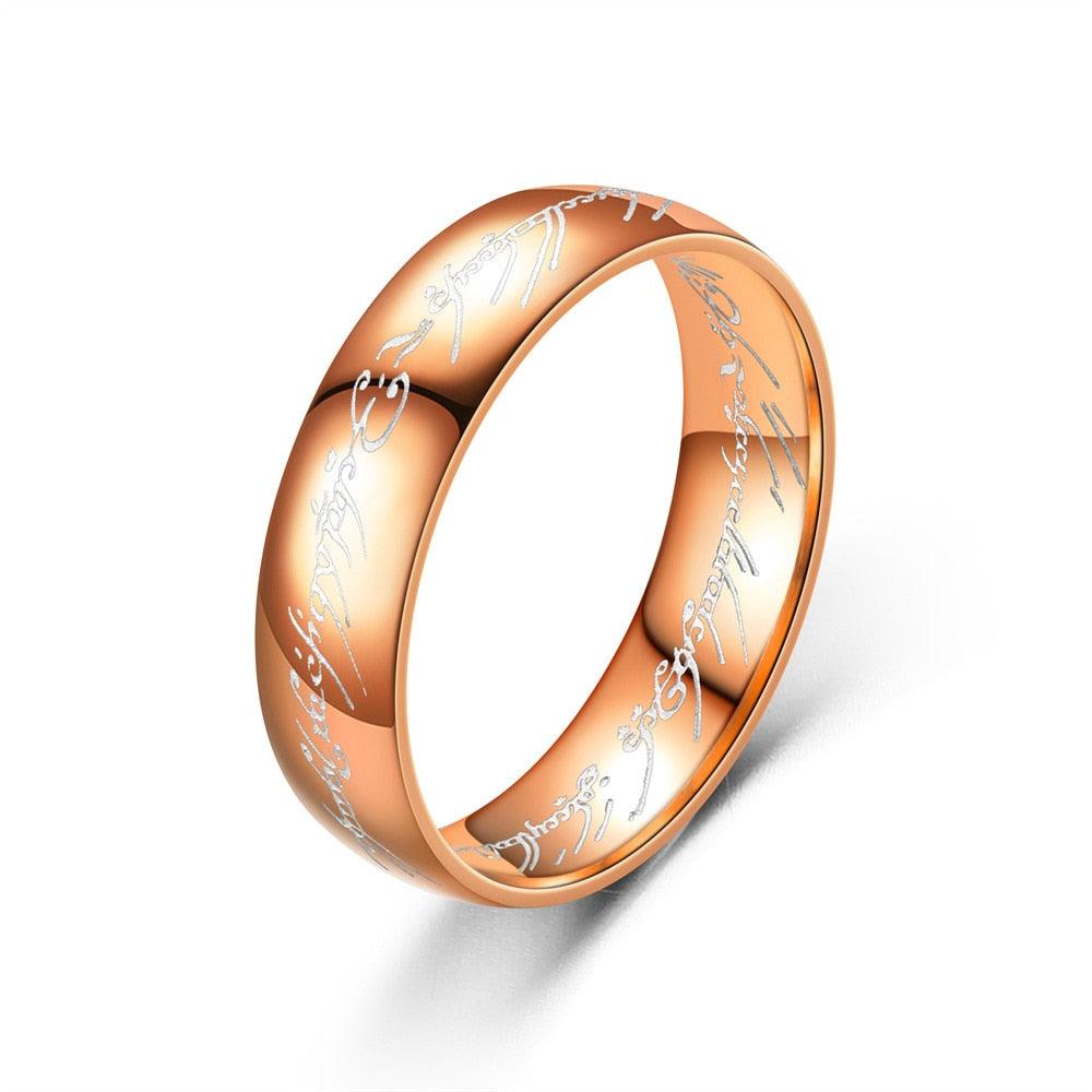 Bague Midi en acier titane Rose