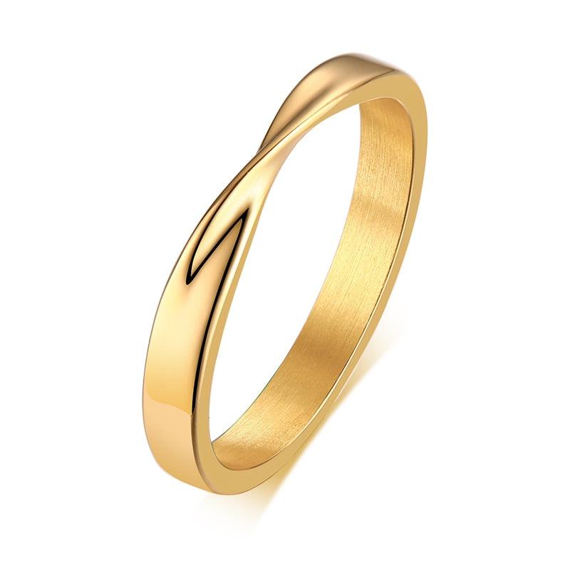 Bague Mobius Femme en Acier Inoxydable 448G gold