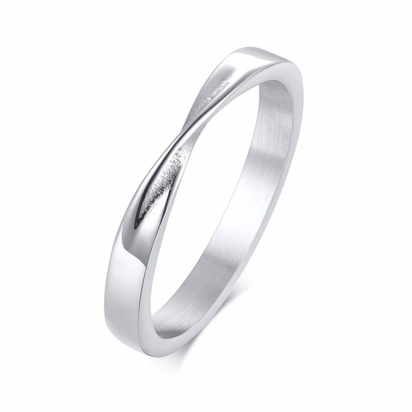 Bague Mobius Femme en Acier Inoxydable 448S silver