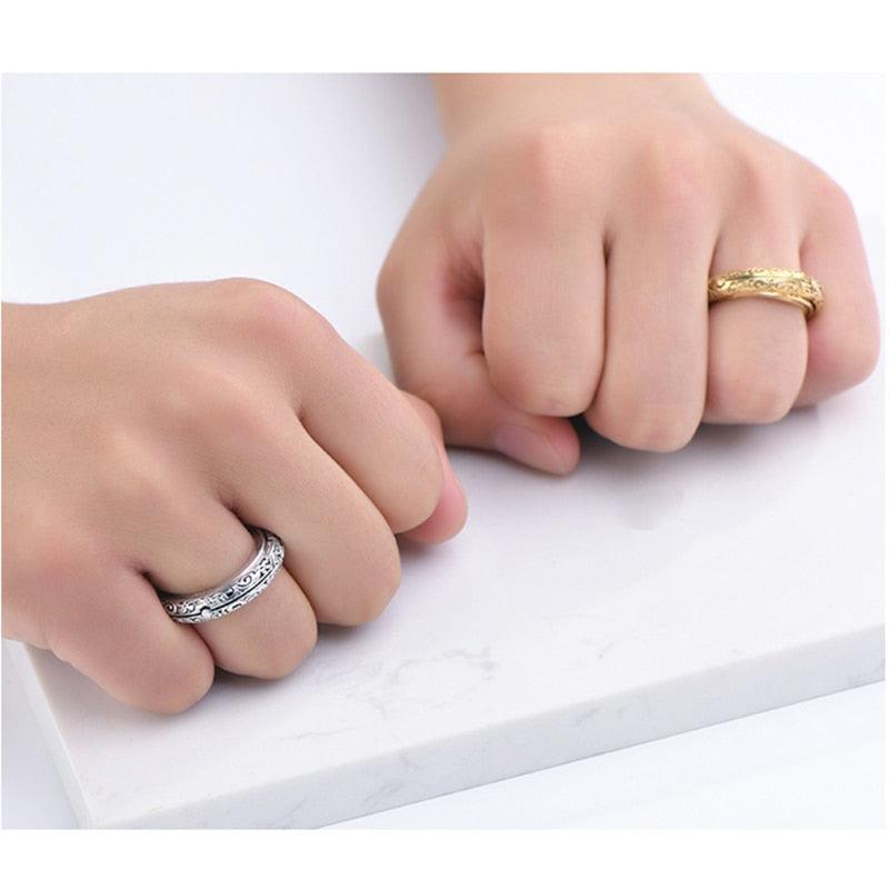 "Bague boule astronomie pour homme et femme en argent"