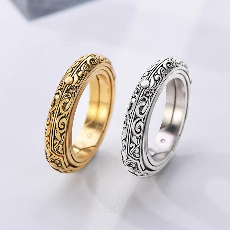 "Bague boule astronomie pour homme et femme en argent"