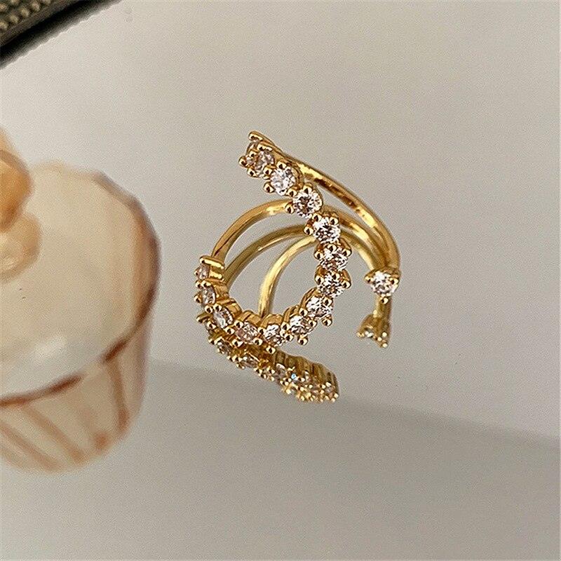 Bague micro incrustation réglable anneau mode exagéré Simple anneau femme bijoux