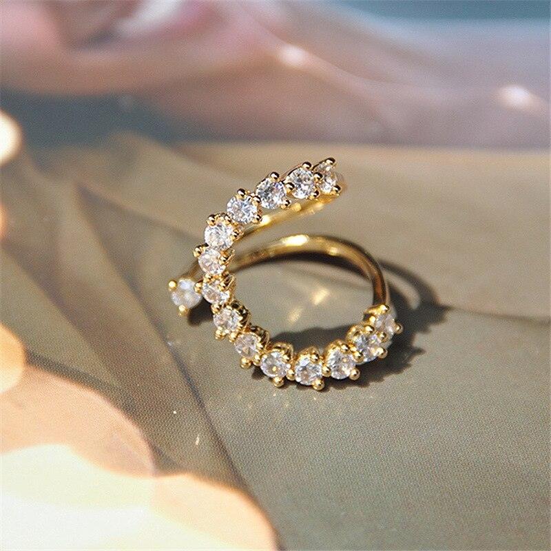 Bague micro incrustation réglable anneau mode exagéré Simple anneau femme bijoux