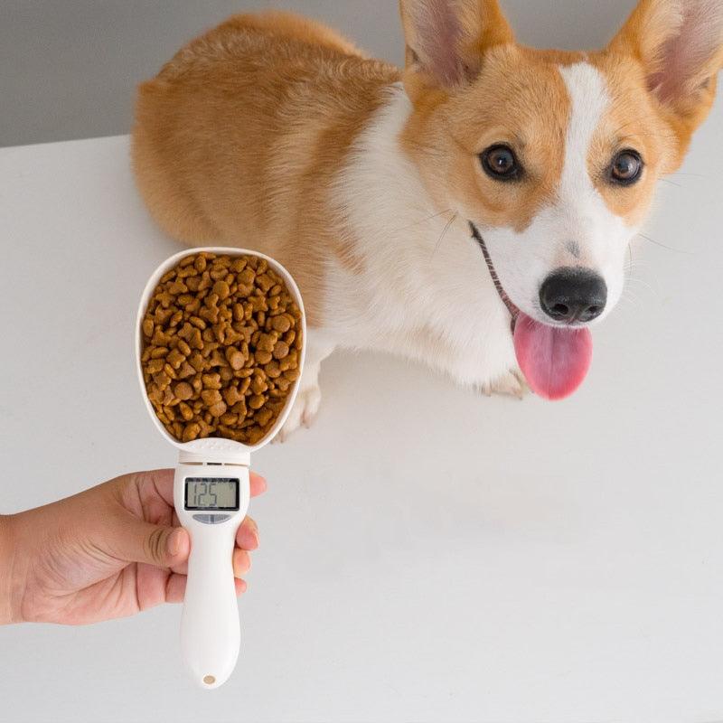 Balance de mesure de nourriture pour animaux de compagnie avec cuillère doseuse LED