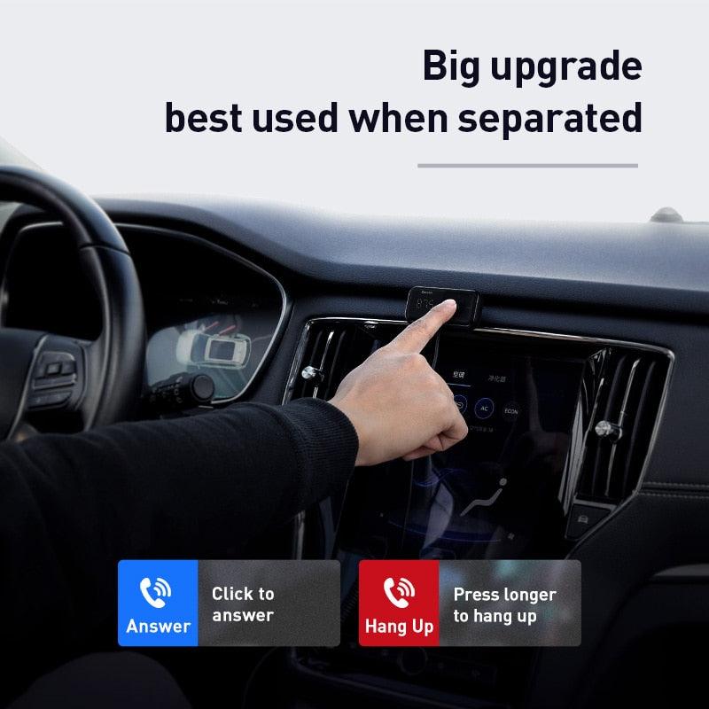 Baseus Car FM Transmitter Bluetooth 5.0 - Chargeur USB voiture avec kit mains-libres et lecteur MP3
