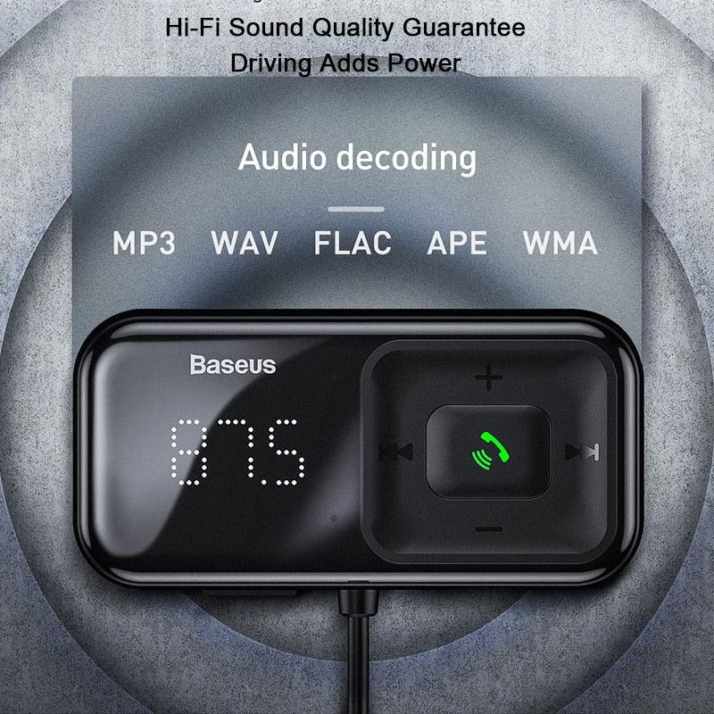 Baseus Transmetteur FM Bluetooth pour voiture avec chargeur USB