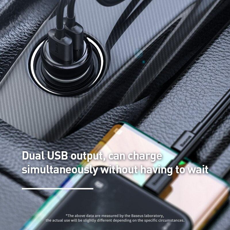 Baseus Transmetteur FM Bluetooth pour voiture avec chargeur USB