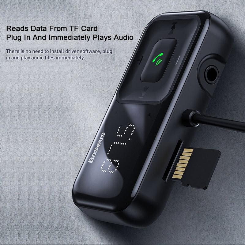 Baseus Transmetteur FM Bluetooth pour voiture avec chargeur USB