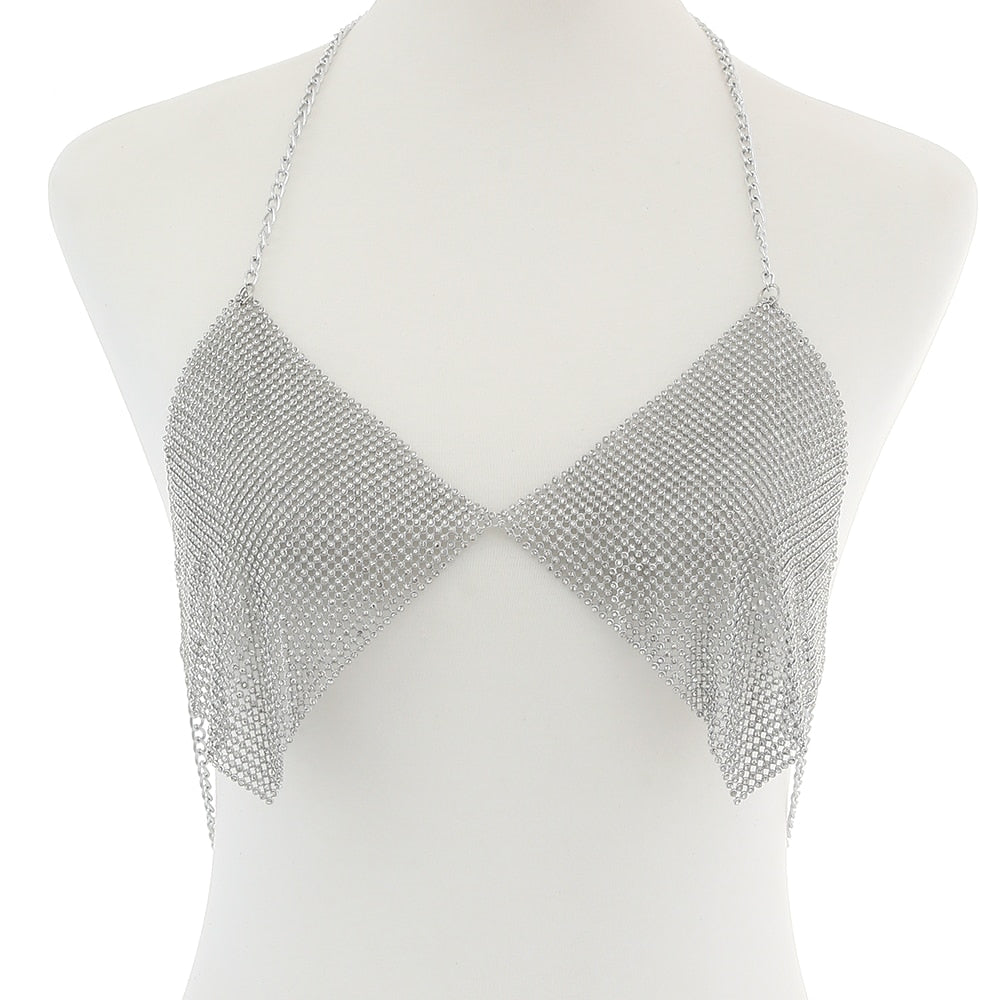 Body Chain Cristal Bijou de corps Bikini Femme