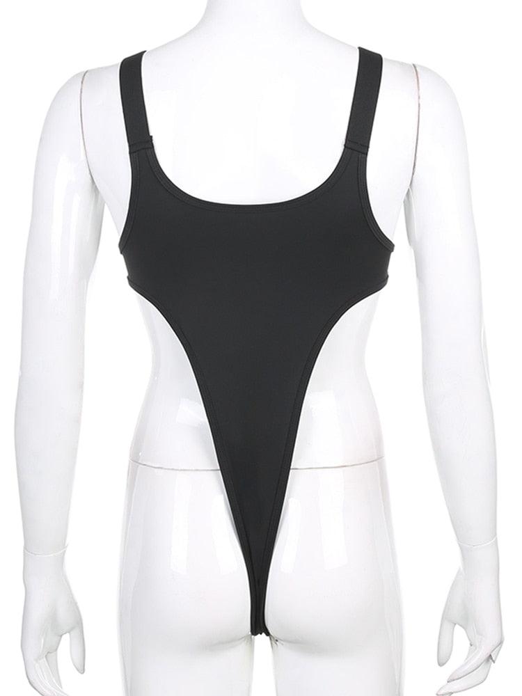 "Body Sexy Sweetown avec Découpes et Boucle - Tenue Gothique et Techwear pour Femmes"
