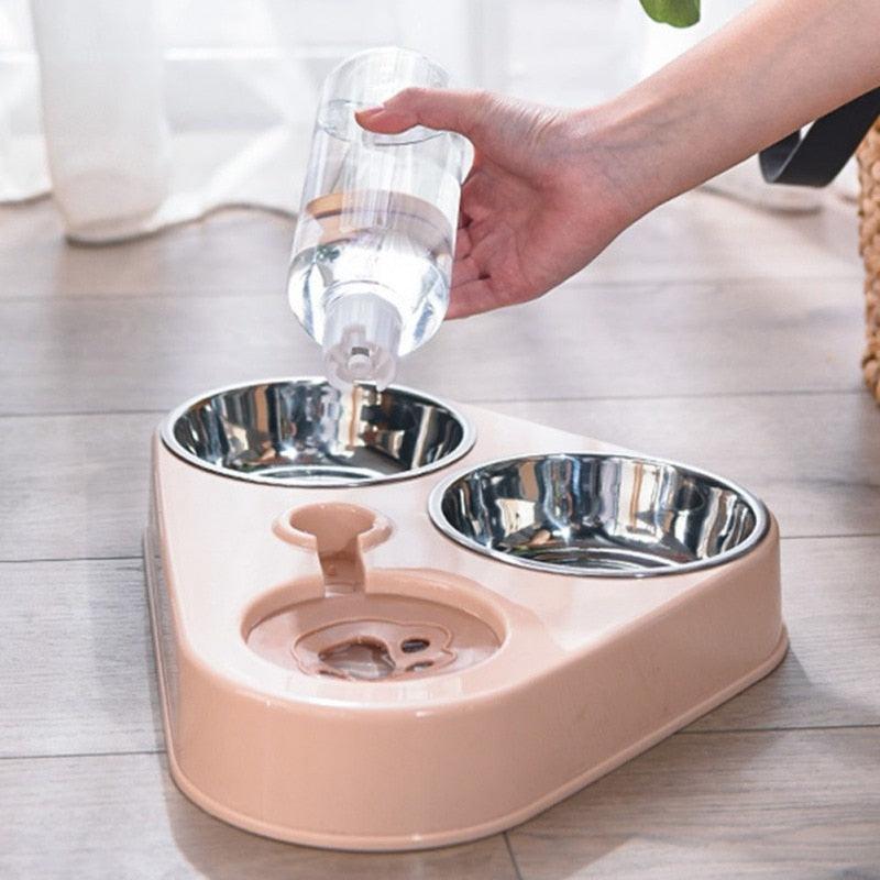 Bol pour Chien et Chat avec Bouteille d'Eau Automatique - 500 ml
