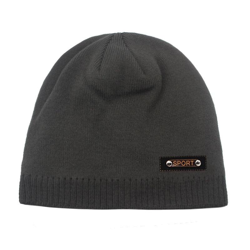 Bonnet tricoté pour homme et femme avec fourrure