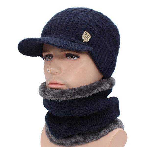 Bonnets d'hiver pour Hommes et Femmes navy set