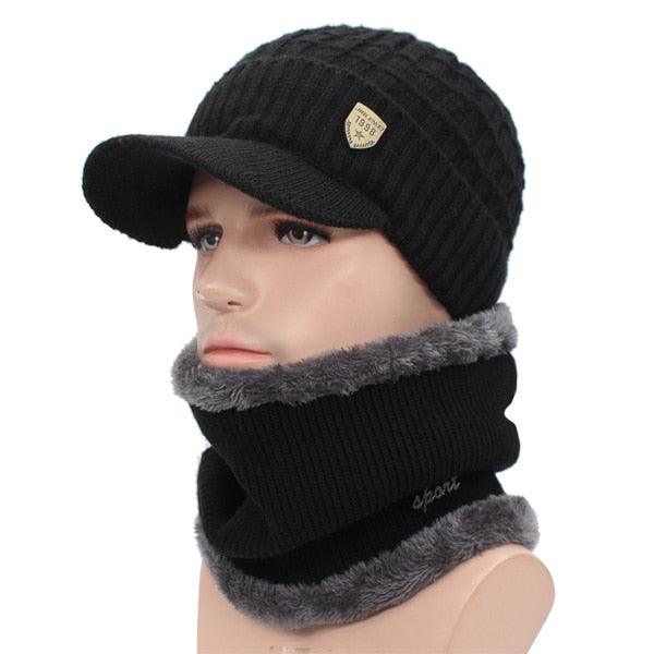 Bonnets d'hiver pour Hommes et Femmes black set
