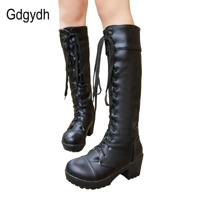 "Bottes à lacets pour femme : grande taille jusqu'au 43, talons carrés blancs"