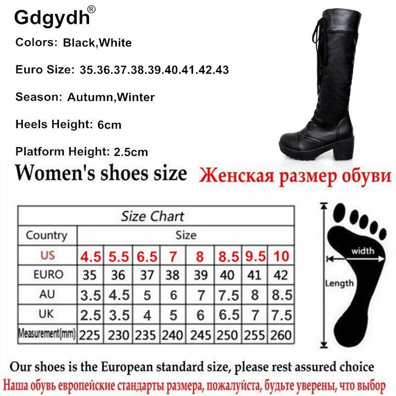 "Bottes à lacets pour femme : grande taille jusqu'au 43, talons carrés blancs"