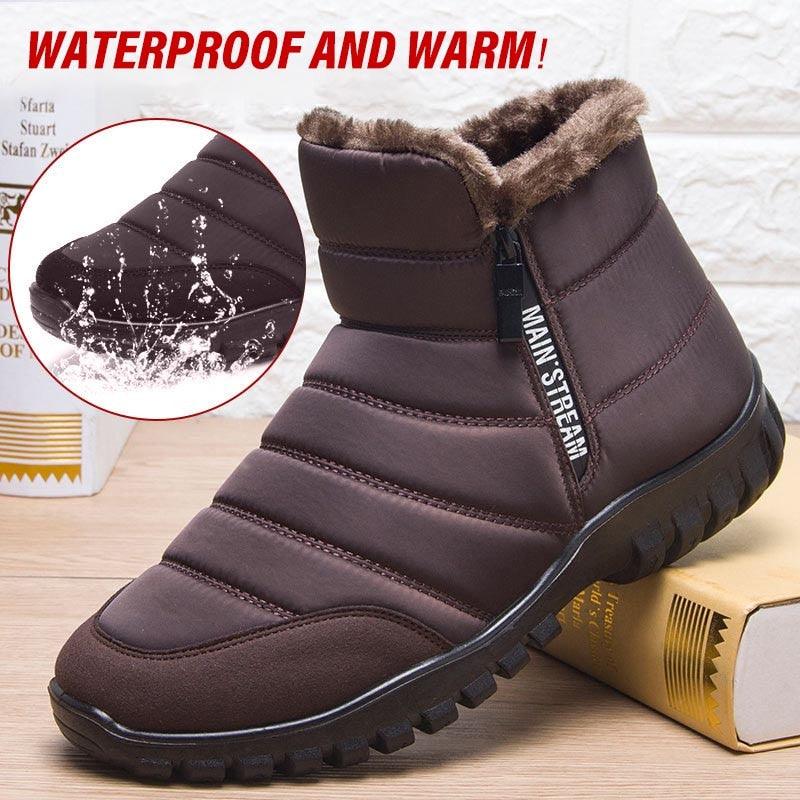Bottes de neige imperméables pour hommes et femmes Coffee