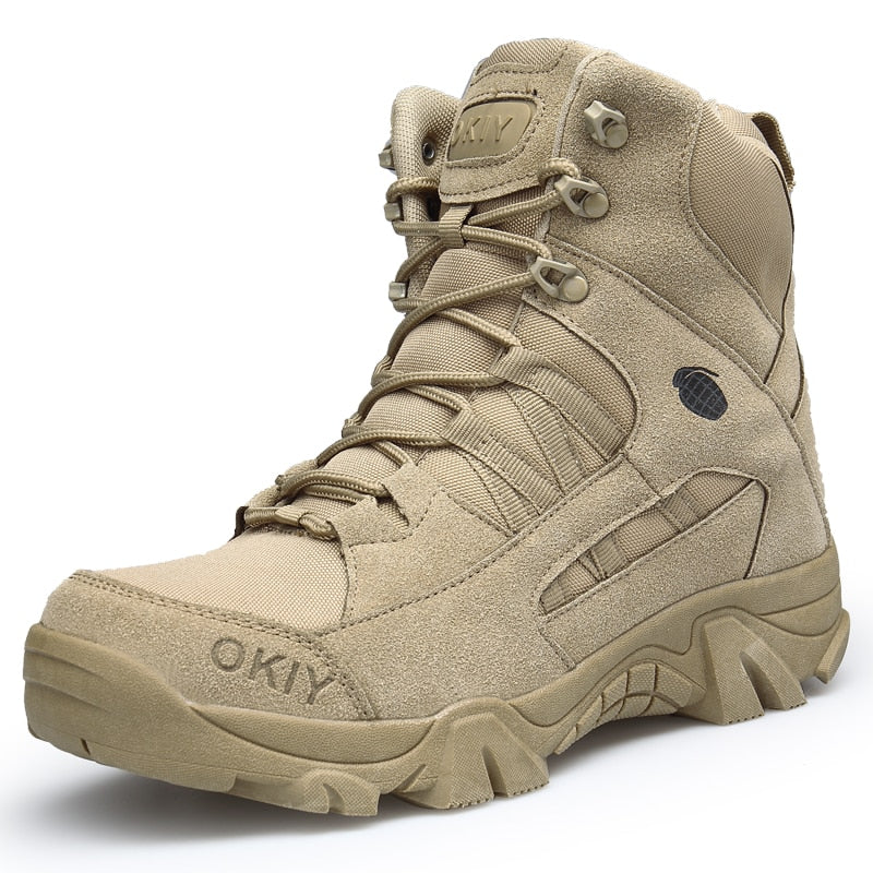 Bottes militaires pour homme pour l'automne et l'hiver Sand color