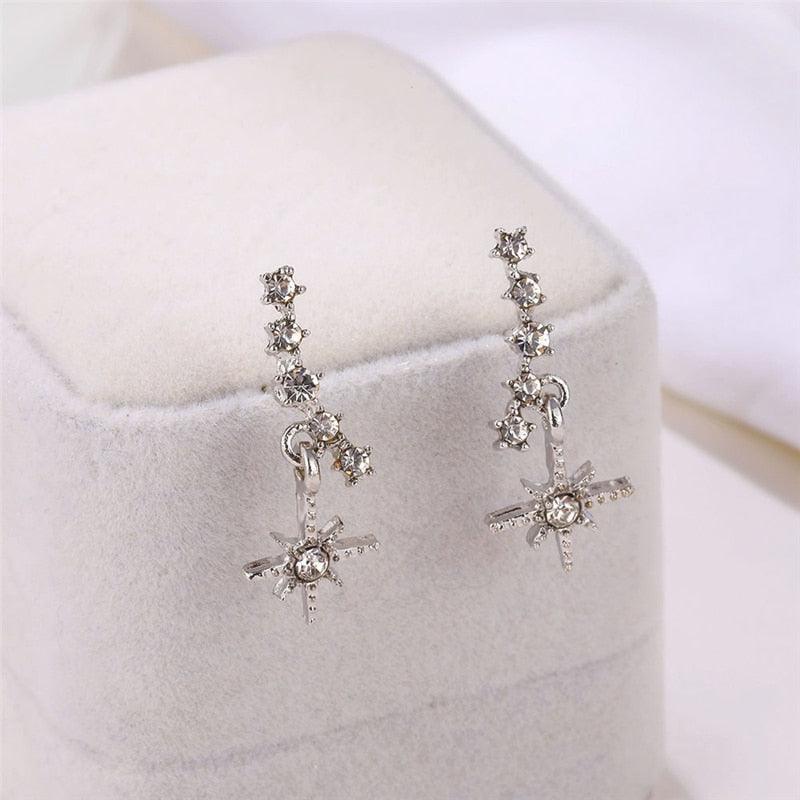 Boucles d'oreilles élégantes en cristal et perles pour femme en gros IFB1542