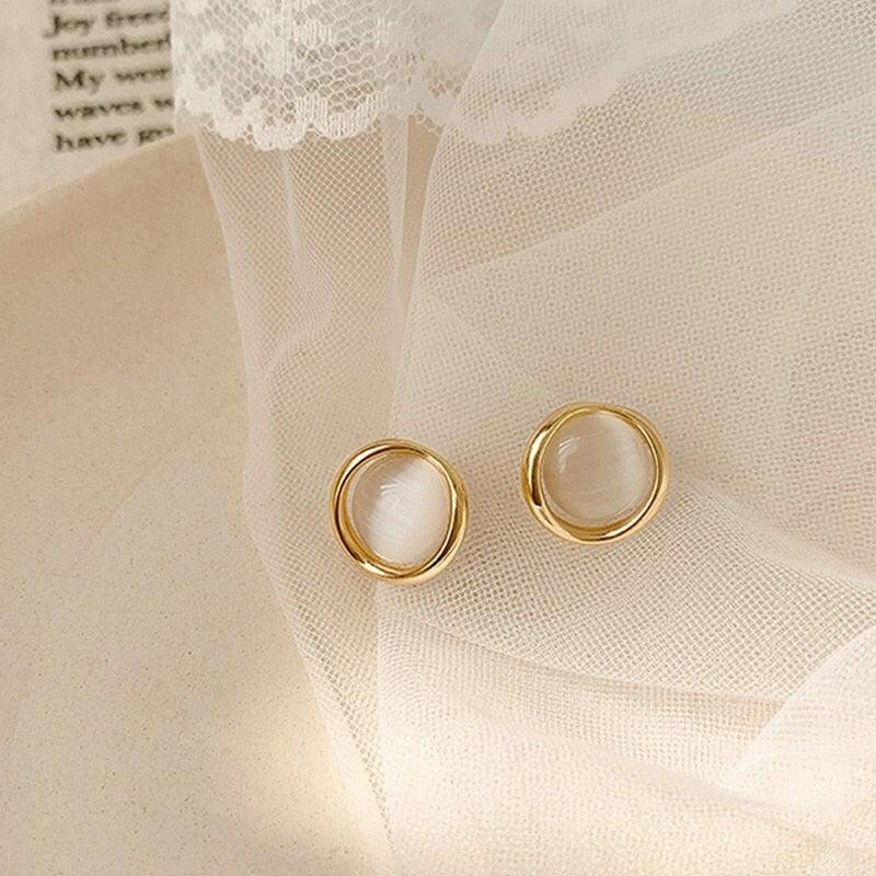Boucles d'oreilles élégantes en cristal et perles pour femme en gros IFK2187